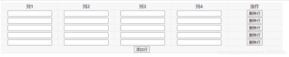jQuery实现动态操作table行